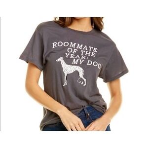 Wildfox Roommate Of The Year My Dog Distressed Graphic‎ Short sleeves Tee Small